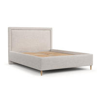 POLSTERBETT Vega 140/200 cm Hellbeige im Neve Stoff - Sandfarben/Naturfarben, Holz/Holzwerkstoff (140/200cm) - AltaBeds