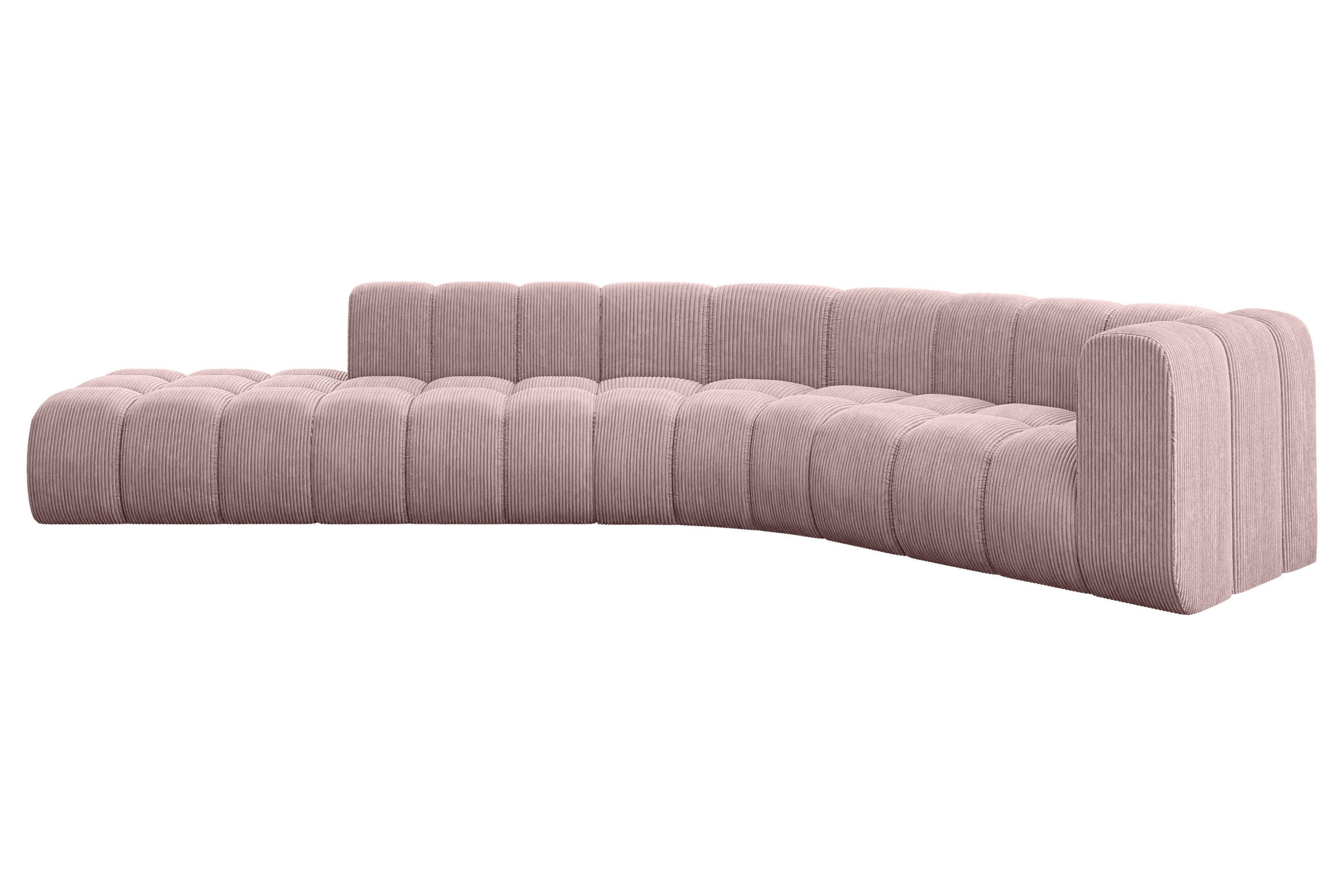 ECKSOFA modulares Sofa Tilmo-L1 - 399x194x70 cm Rosa - Rosa, Holzwerkstoff/Textil (399/194cm) - ALTDECOR