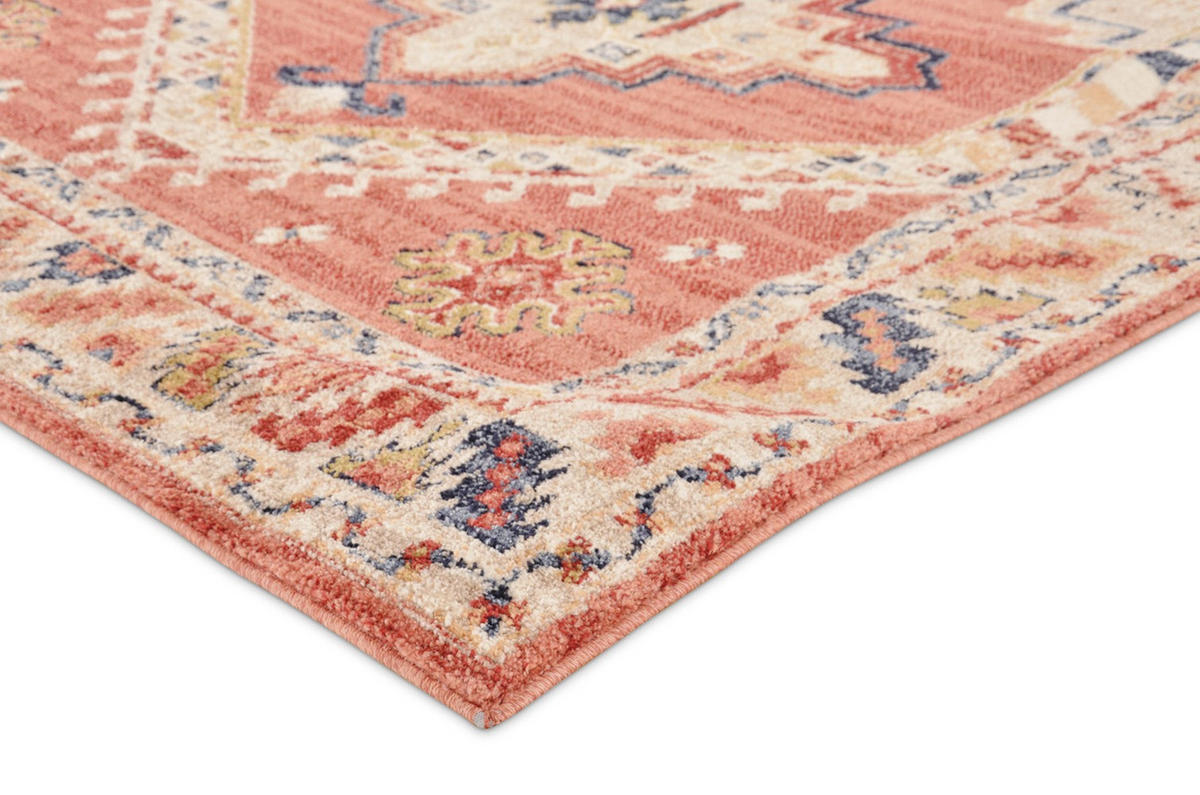 HEATSET-TEPPICH Florence Rot/Creme 80x150 cm - Multicolor, Textil (80/150cm) - Vercai Rugs