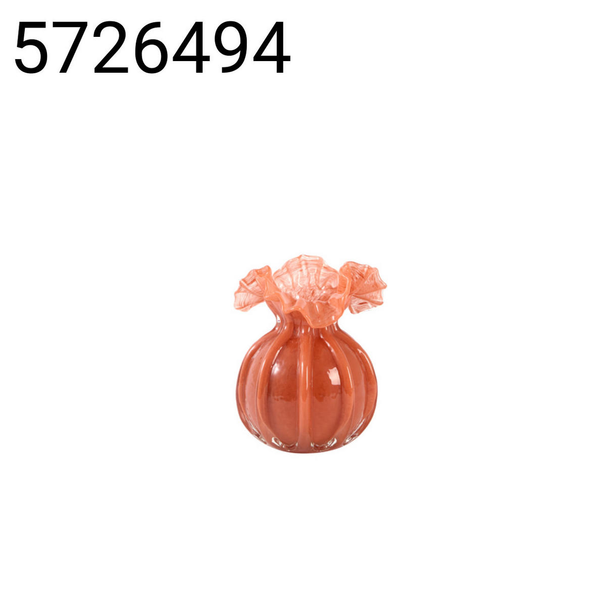 VASE Xerea - Orange - 12/12/17 cm - Orange, Glas (17cm) - Light & Living