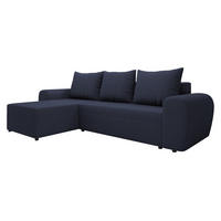 ECKSOFA Mader - Schwarz/Dunkelblau, Holz/Kunststoff (260/140cm) - MIRJAN24