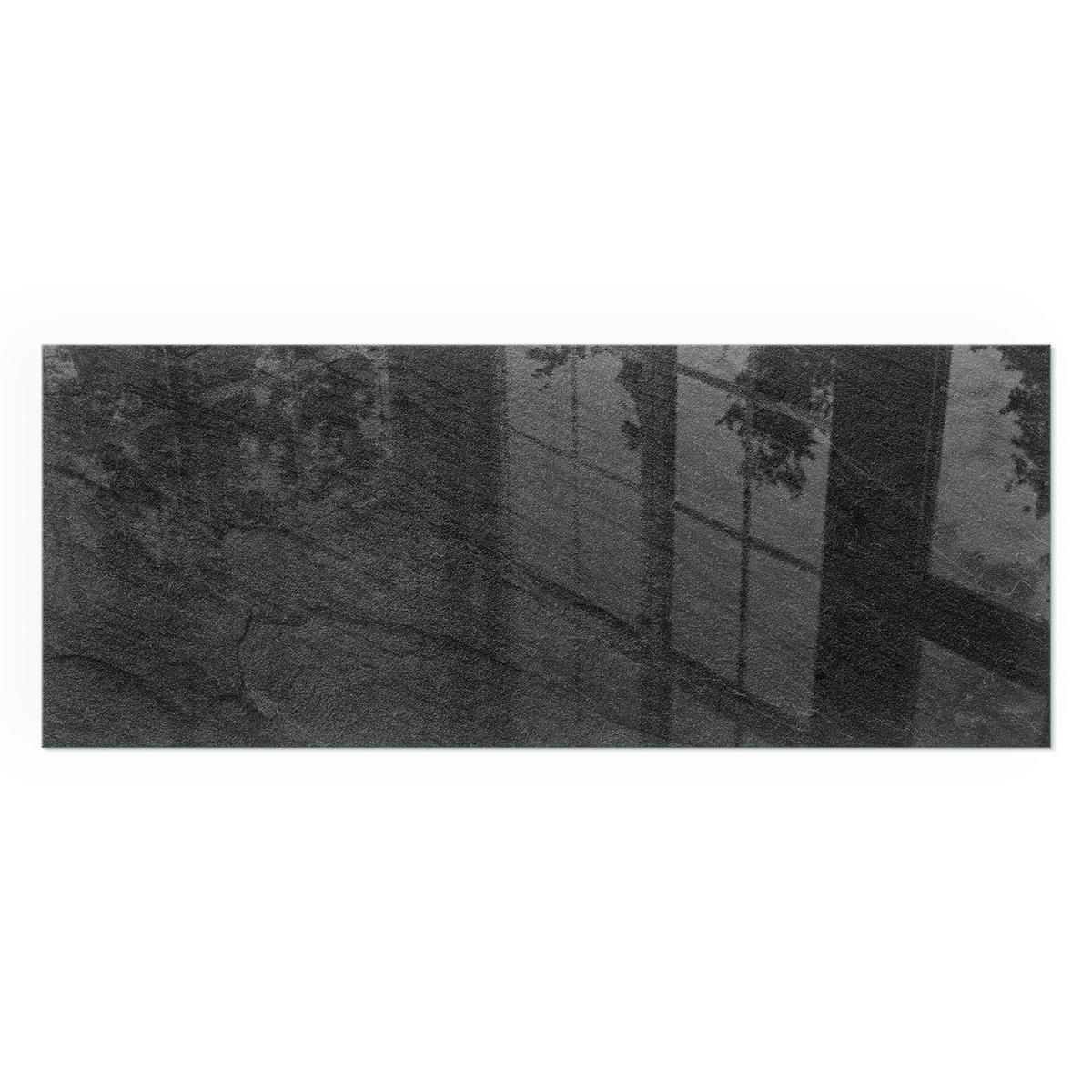 GLASPLATTE für Kamin 125x50 cm - Schwarz, Glas (125/50/0.4cm) - TULUP