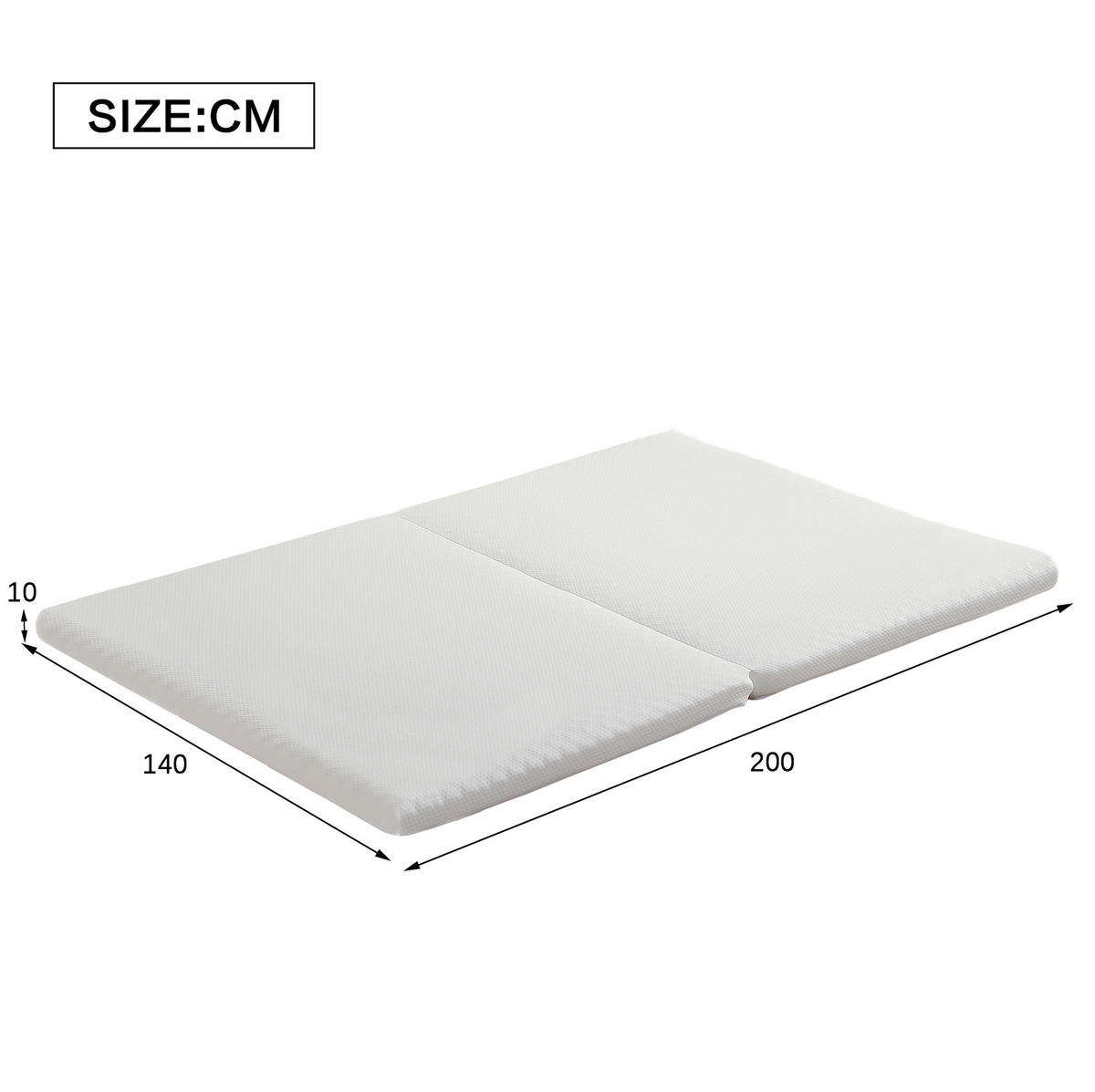 HOCHBETT 140/200 cm Weiß mit Sicherheitsleiter und Kleiderschrank mit Matratze - Weiß, Metall (140/200cm) - OKWISH