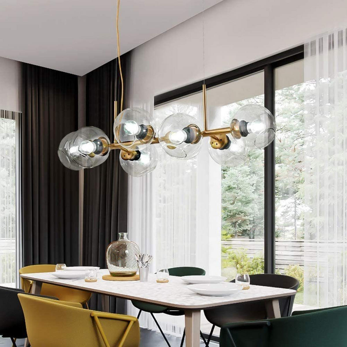 PENDELLEUCHTE Gideon 105/38/27 cm - Goldfarben, Metall (105/38/27cm) - ZMH