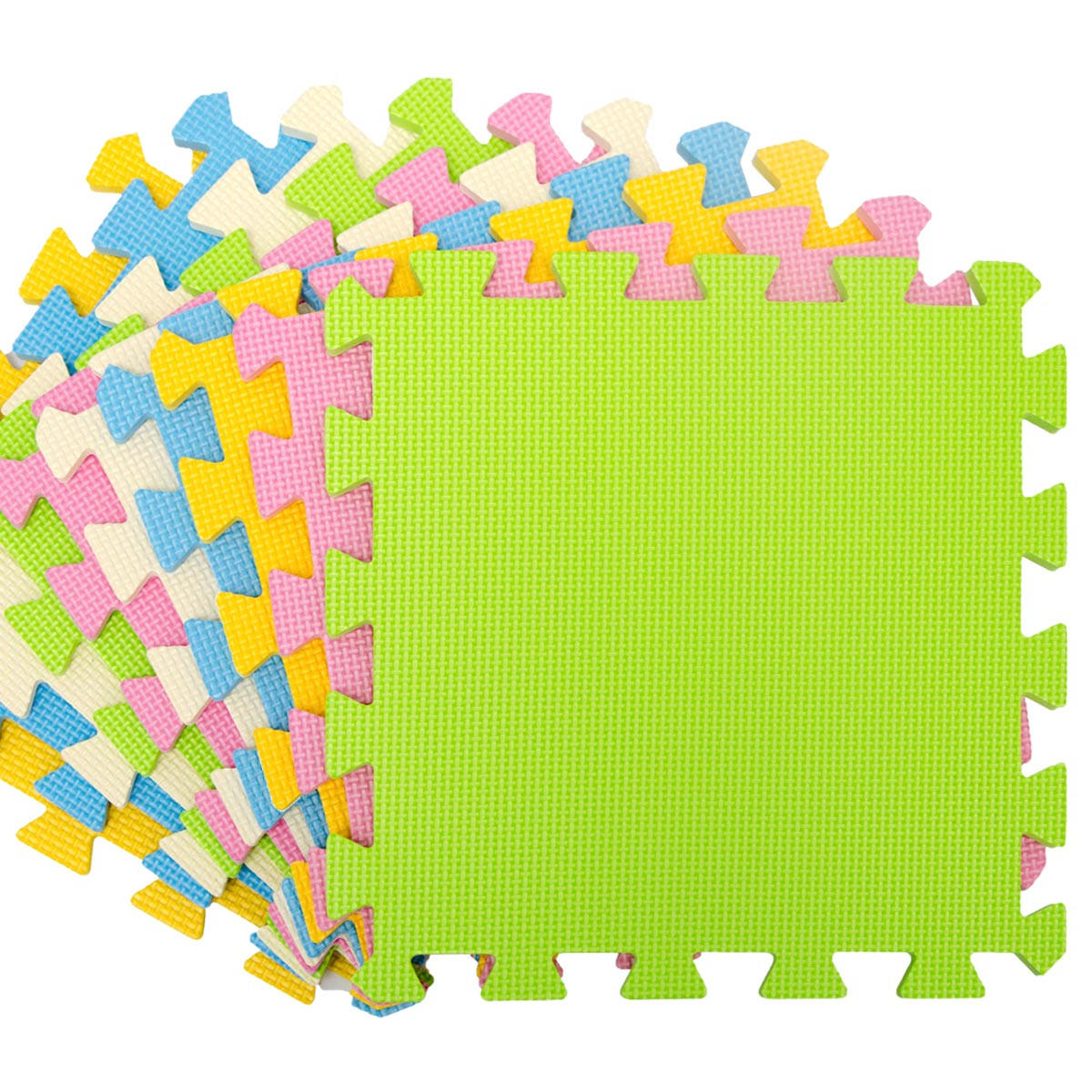 SPIELMATTE ab Null - 90 cm Baby Puzzlematte Bunt - Multicolor, Kunststoff (30/30cm) - Littletom