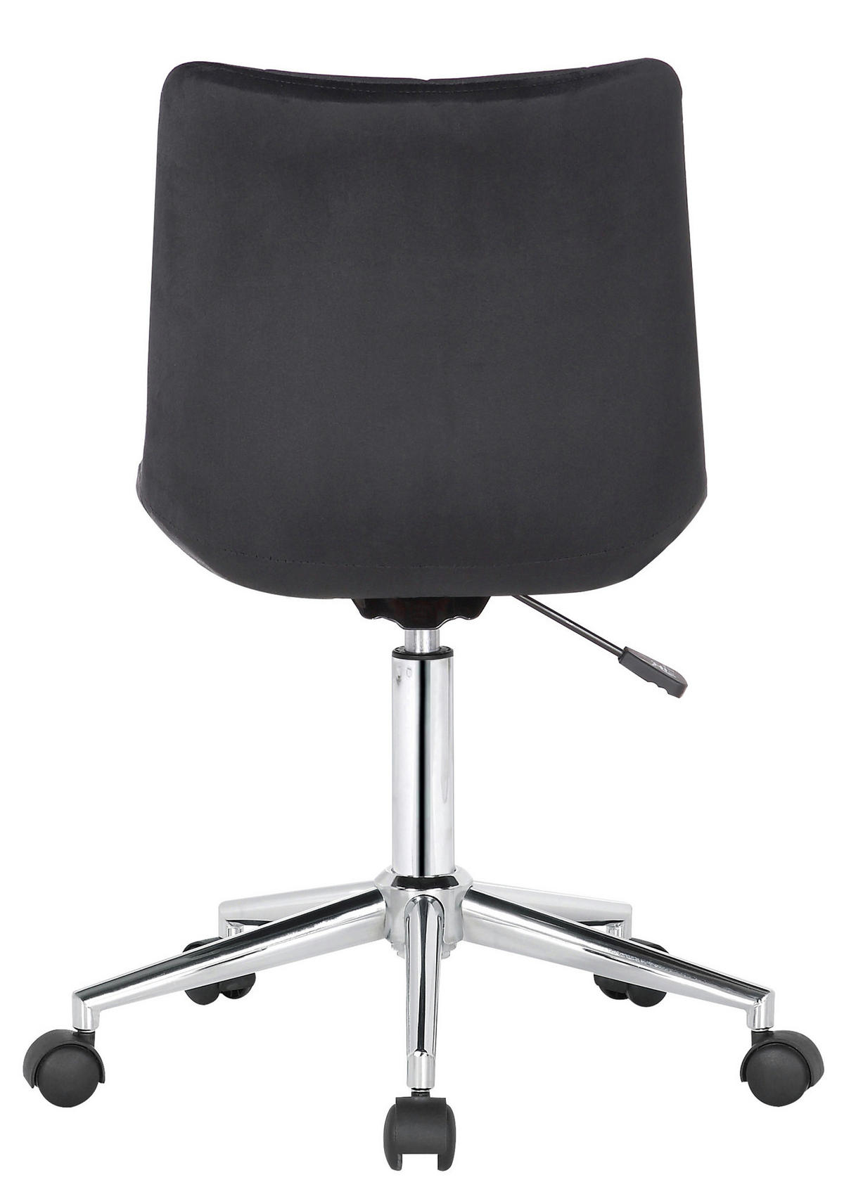 DREHSTUHL Samt schwarz - Chromfarben/Schwarz, Textil/Metall (46/81/62cm) - CLP
