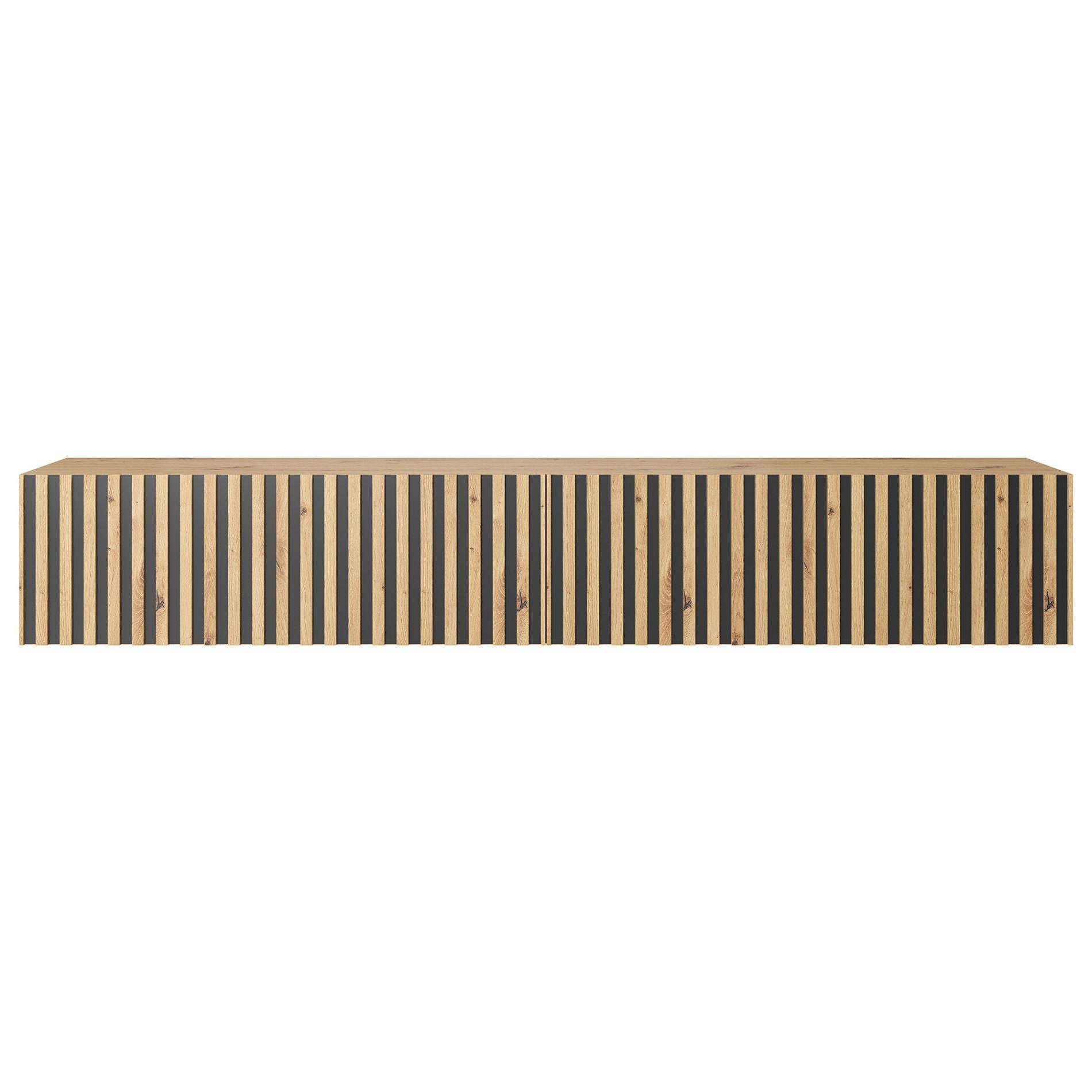 TV-HÄNGEBOARD Telire Eiche / Schwarz 175 cm - Schwarz/Eiche Artisan, Holzwerkstoff (175/30/31.6cm) - Selsey