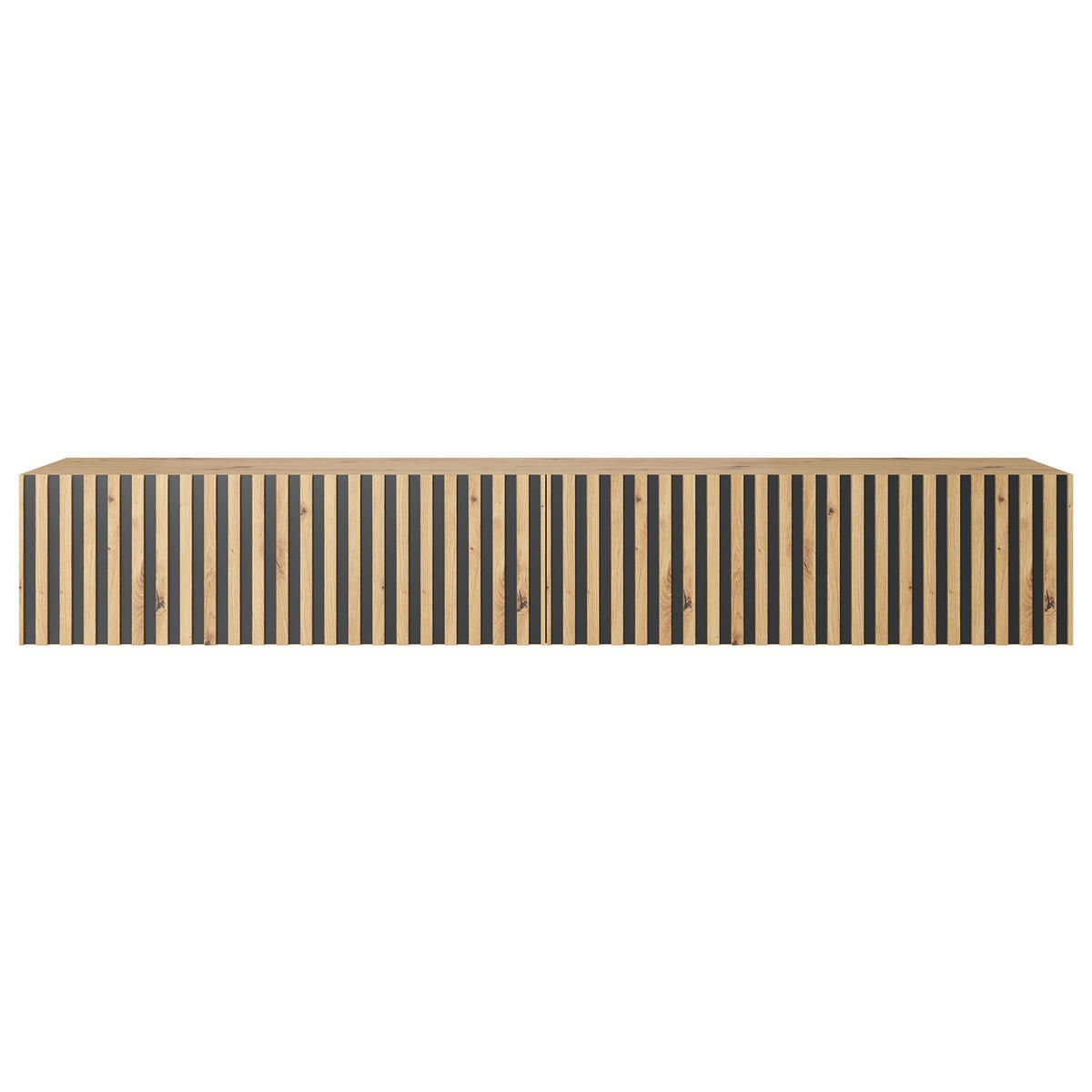 TV-HÄNGEBOARD Telire Eiche / Schwarz 175 cm - Schwarz/Eiche Artisan, Holzwerkstoff (175/30/31.6cm) - Selsey