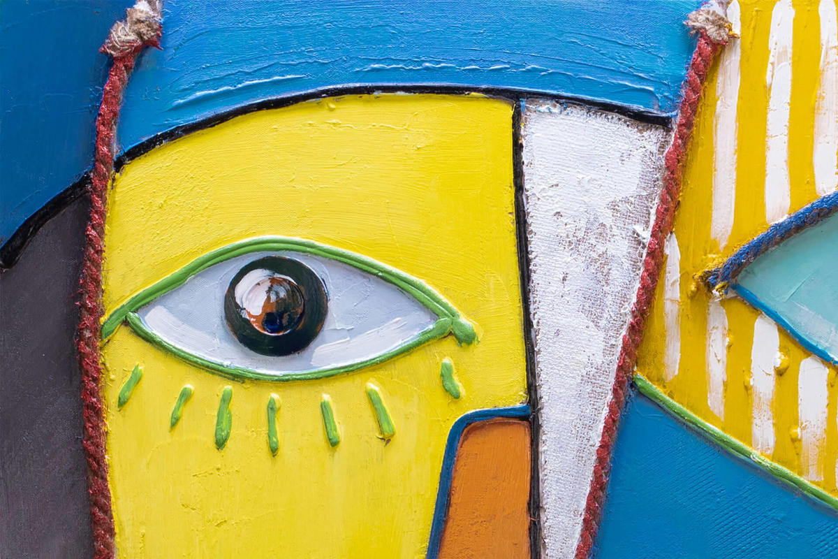 ACRYLBILD HANDGEMALT 80/80 cm - Multicolor, Holz/Textil (80/80cm) - KUNSTLOFT