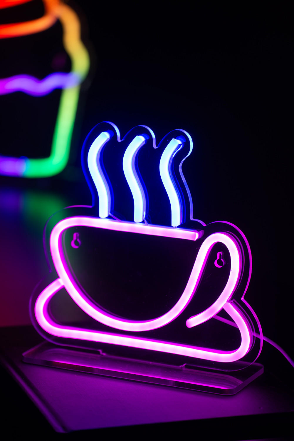 NEON Light Coffee 2/22/21 cm - Pink, Kunststoff (2/22/21cm) - Leitmotiv