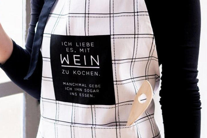 Karierte Kochschürze