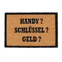 FUSSMATTE - Hellbraun, Kunststoff/Textil (60/40cm) - Relaxdays