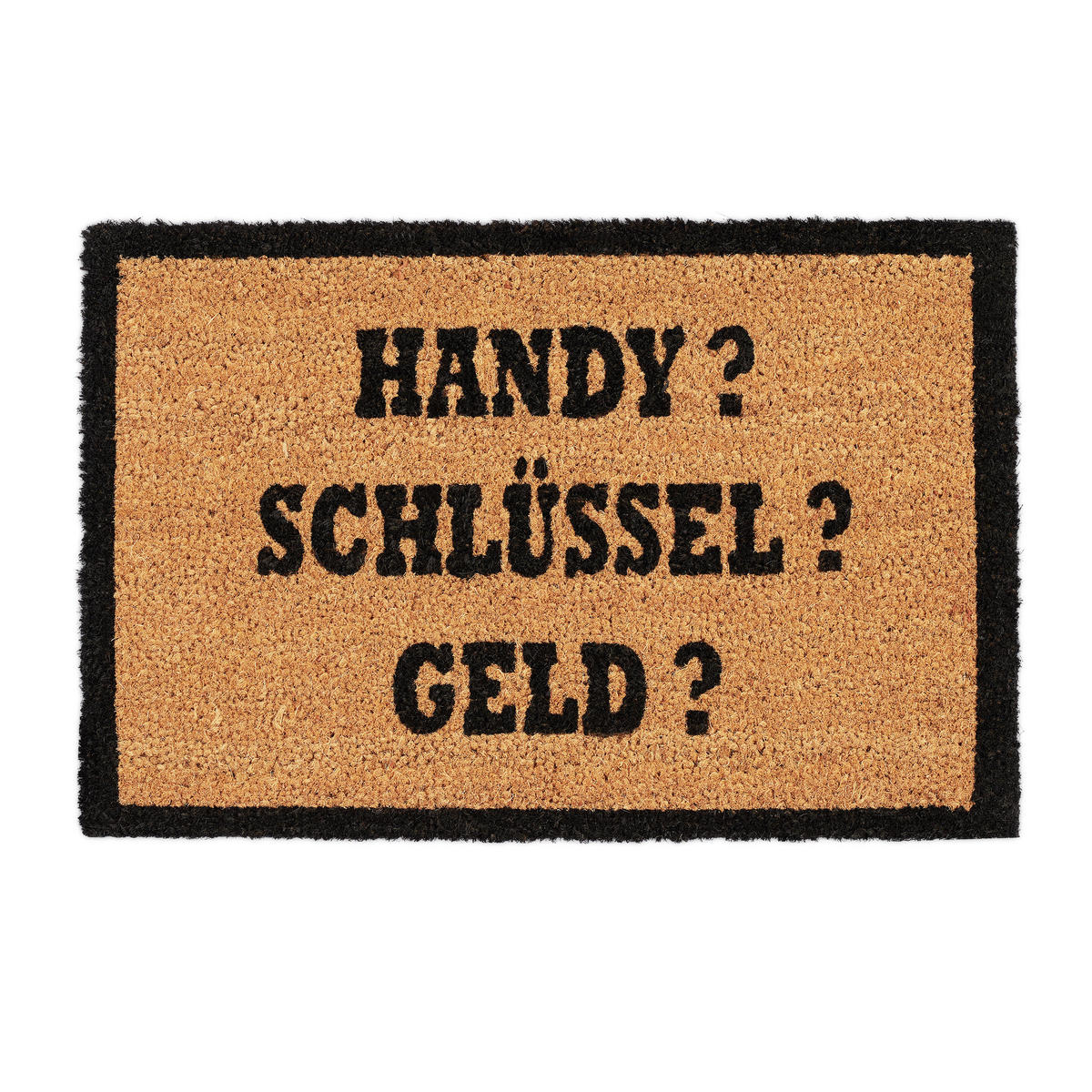 FUSSMATTE - Hellbraun, Kunststoff/Textil (60/40cm) - Relaxdays