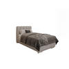 POLSTERBETT Zaira 90x200cm – Elegantes Polsterbett für modernen Wohnstil , Federkernmatratze Bonnel (18cm), Sandfarben - Sandfarben, Holz - Panda Möbel