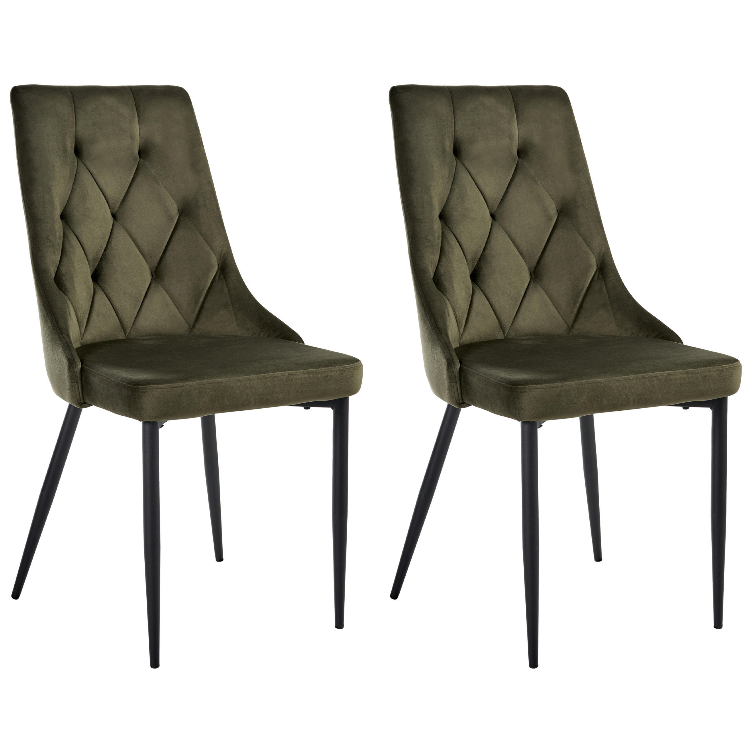 SCAUN DE BUCĂTĂRIE set de 2 verde oliv Avenir