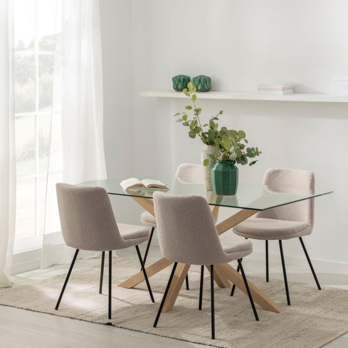 ESSZIMMERSTUHL Tera Grau 46 cm x 83 cm - Grau, Textil (46/83/61cm) - Klast Home