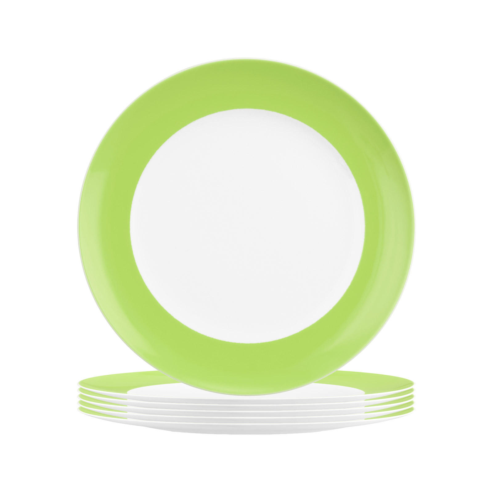 FRÜHSTÜCKSTELLER Liberty Pure Colors Lime Green ø 22,5 cm 6er Set - Grün, Keramik (22.6cm) - Seltmann Weiden
