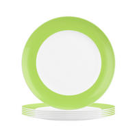 FRÜHSTÜCKSTELLER Liberty Pure Colors Lime Green ø 22,5 cm 6er Set - Grün, Keramik (22.6cm) - Seltmann Weiden