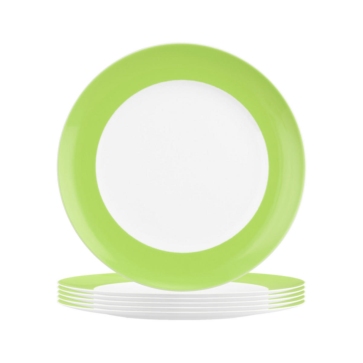 FRÜHSTÜCKSTELLER Liberty Pure Colors Lime Green ø 22,5 cm 6er Set - Grün, Keramik (22.6cm) - Seltmann Weiden