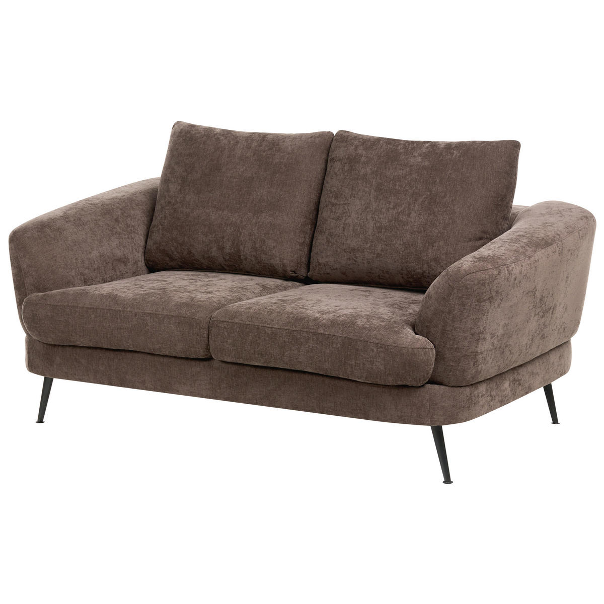 POHOVKA 2-místná Žinylková látka Tmavě hnědá Kjaer - tmavě hnědá, textil (155/100/100cm) - Beliani