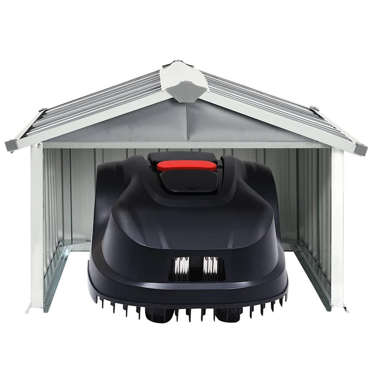 RASENMÄHER Garage 92/97/63 Cm Verzinkter Stahl Grau - Grau, Metall (92/63/97cm) - vidaXL