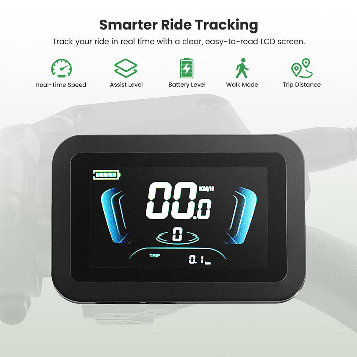 E-BIKE Junglor J1 Pro – Verbesserte Sicherheit und Stabilität - Grün, Metall (85cm)