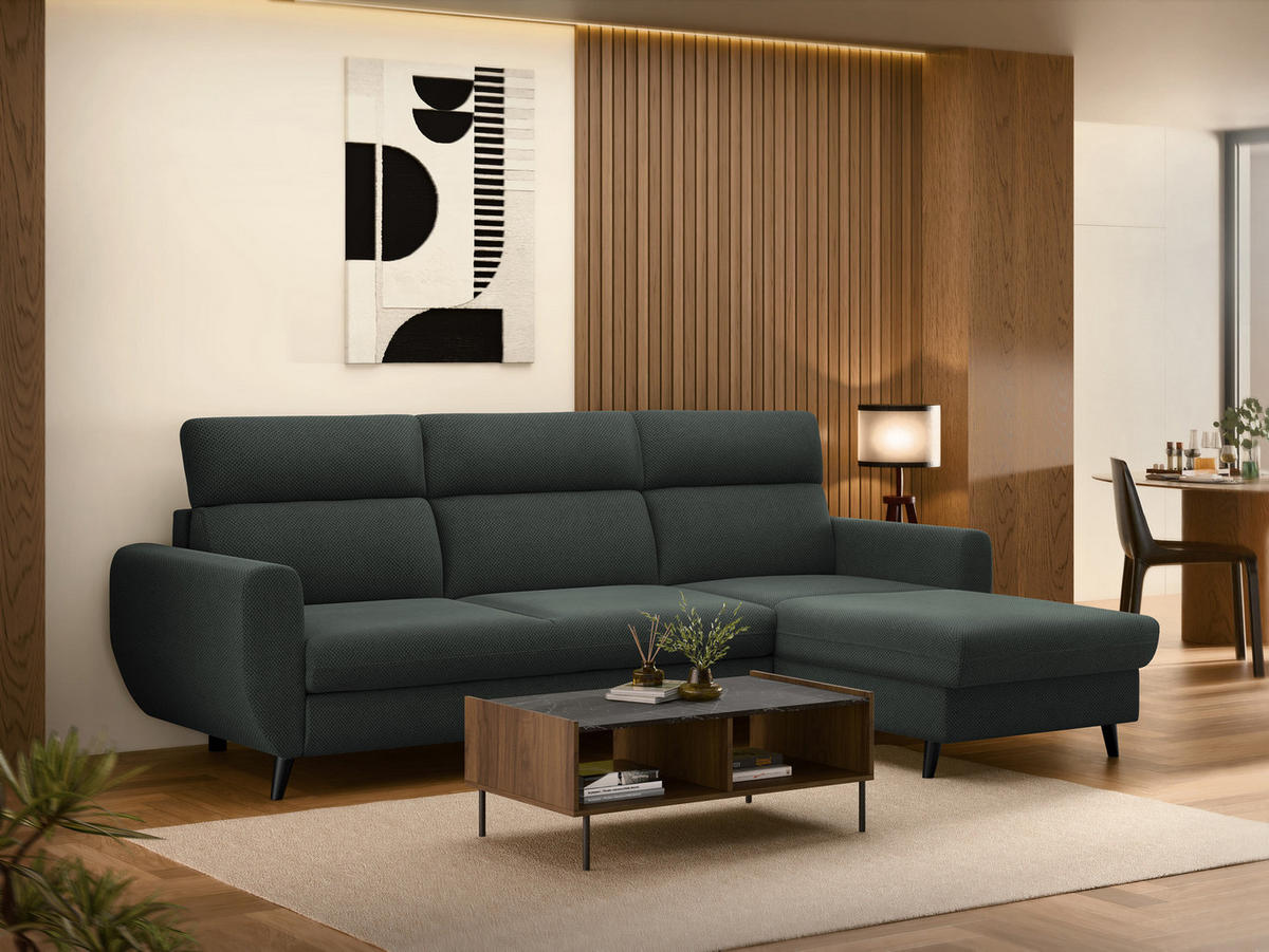 ECKSOFA Torro Mini, Seite: Rechts - Grau, Holz/Textil (258/168cm) - MIRJAN24