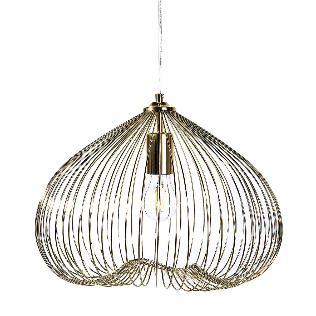 HÄNGELEUCHTE Tordino 38/38/115 cm - Goldfarben, Metall (38/38/115cm) - Beliani