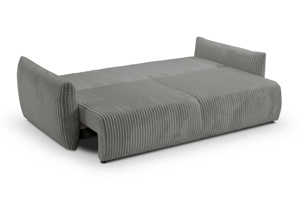 SOFA Hallora - Stahl (Tilia 90) - Anthrazit, Holzwerkstoff (240/88/108cm) - Möblo