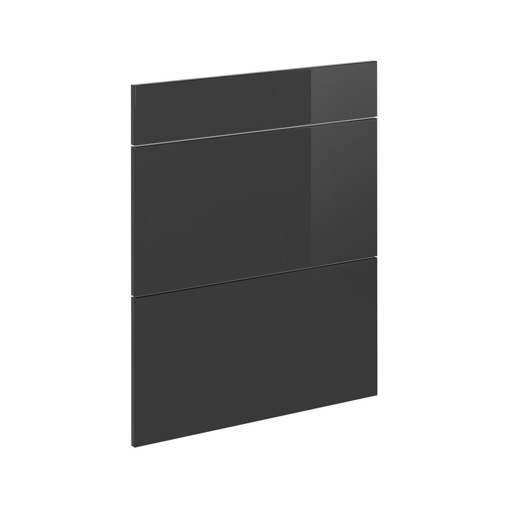 KÖKSFRONT R-Line Antracit högblank 59.6x70.4 cm möbelfront för underskåp med lådor Svart högglans 70.4/59.6/1.6 cm