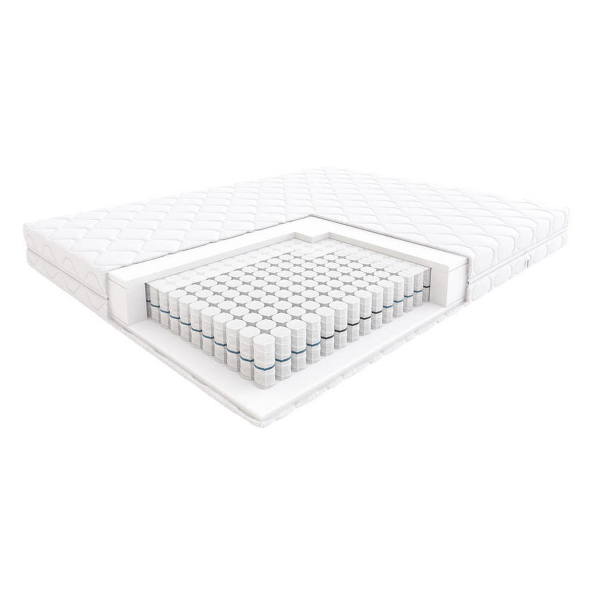 TASCHENMATRATZE Step - Weiß, Textil (160/200cm) - Hilding