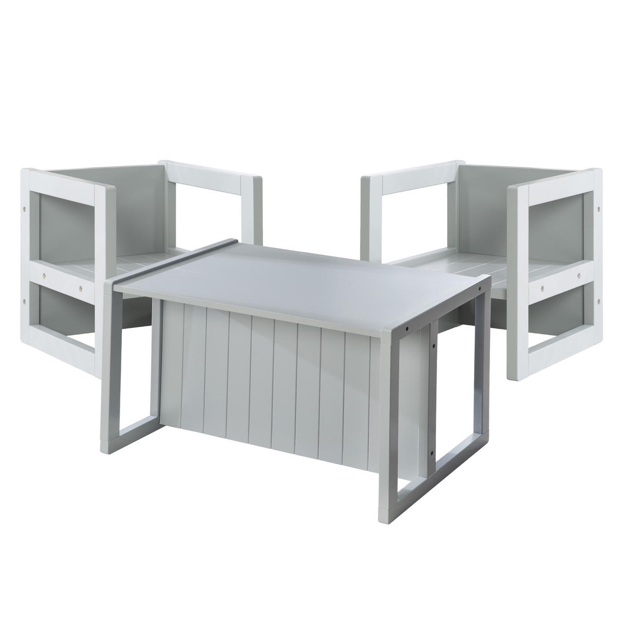 KINDERSITZGRUPPE - Grau, Holzwerkstoff (57/30/44cm) - Roba