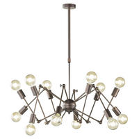 HÄNGELEUCHTE Braun 12-flammig Industriell - Braun, Metall (95/95/109cm) - Wofi