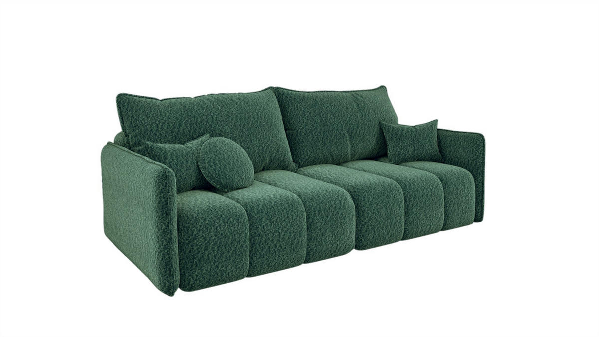 SCHLAFSOFA Morgano - Grün, Holzwerkstoff/Textil (216/86/102cm) - Fun Möbel