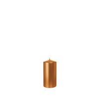 STUMPENKERZEN Kupfer Ø 58 x 120 mm, 16 Stück - Kupferfarben, Paraffin (6/12cm) - Wiedemann Kerzen