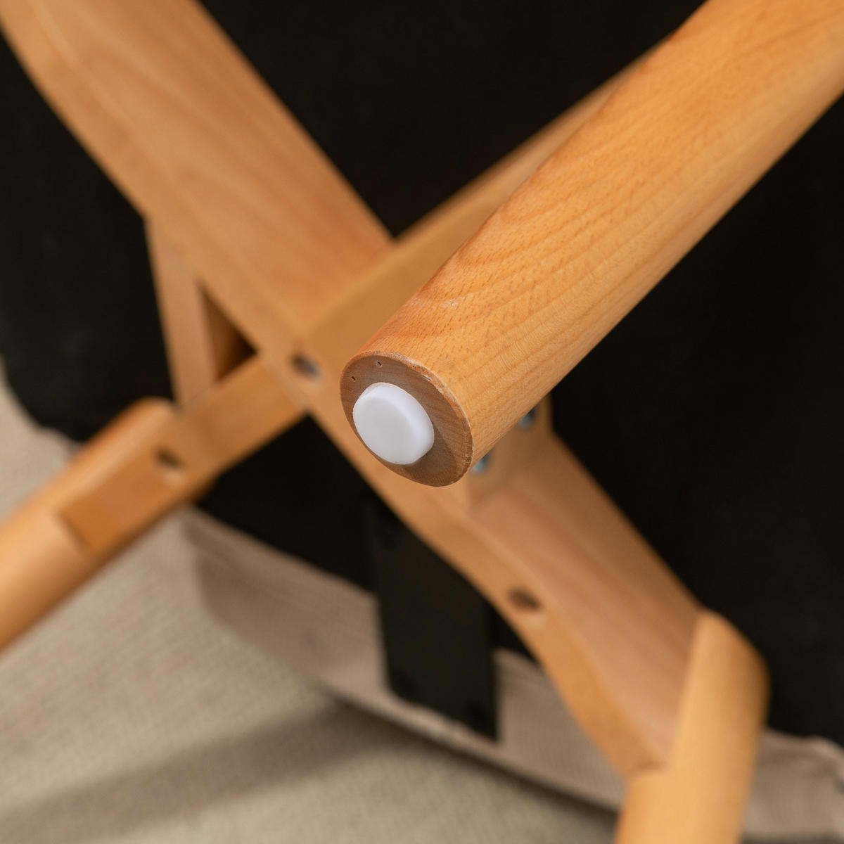 OHRENSESSEL mit Hocker, Relaxsessel, Polstersessel in Cord-Optik, mit Holzbeine - Beige, Holz (80/101/72cm) - HOMCOM