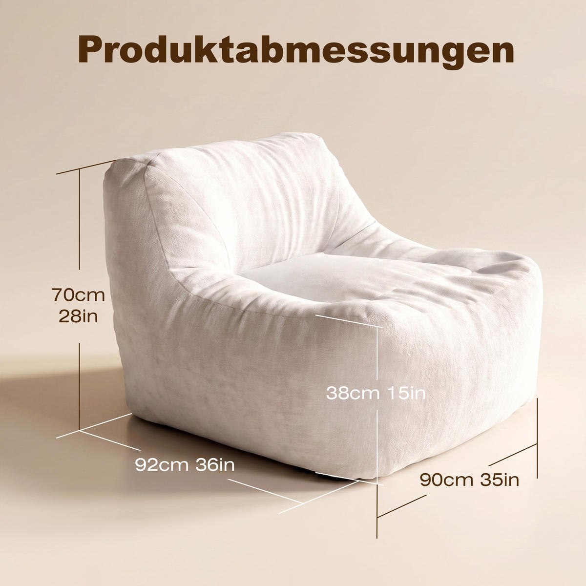 EINZELSOFA 4361 - Weiß, Textil (90/38/92cm) - Vercart