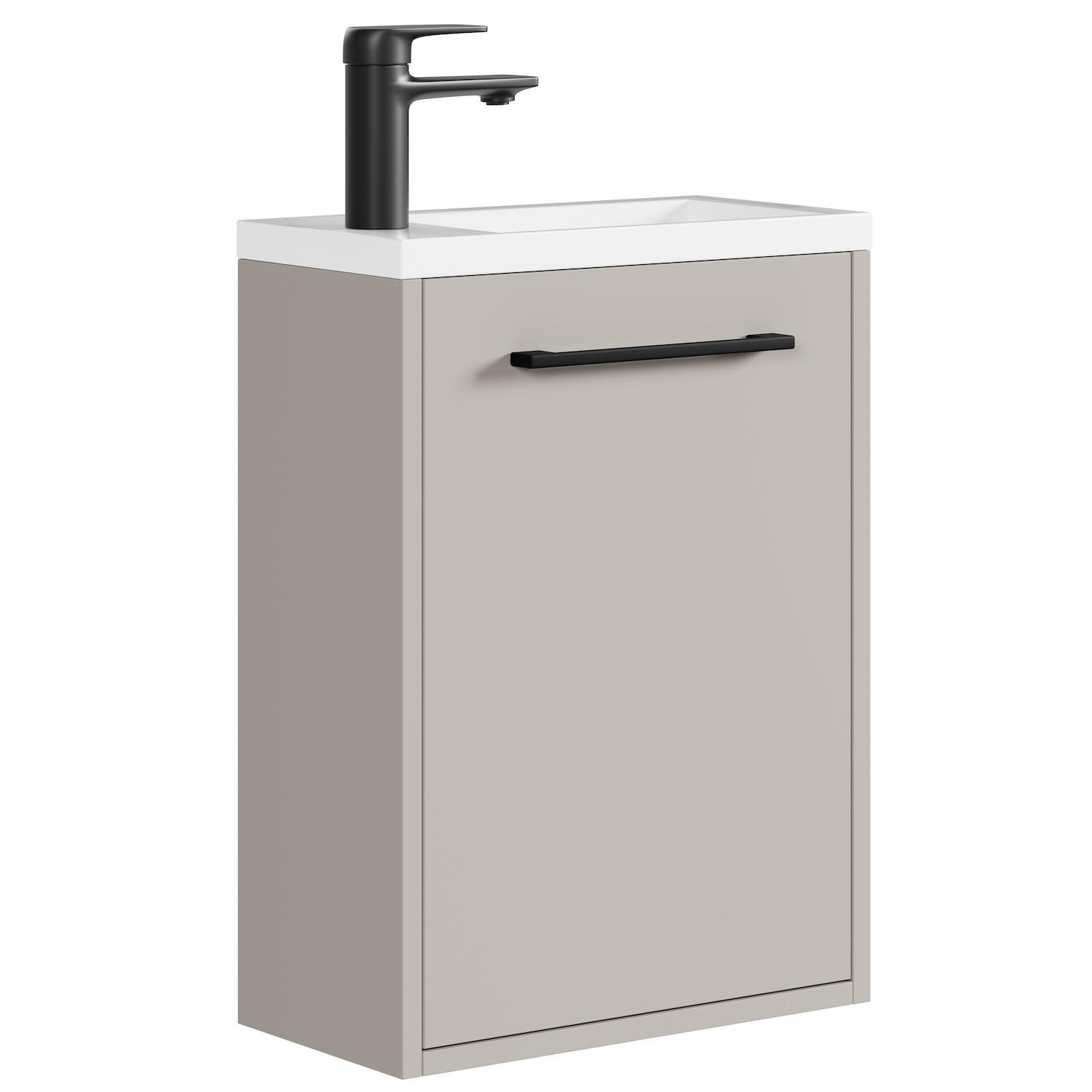 GÄSTE-WC-MÖBELSET Florence 2 Teile Cashmere - 40 x 22 x 50 cm - Kaschmir, Holz (40/50/22cm) - Badplaats