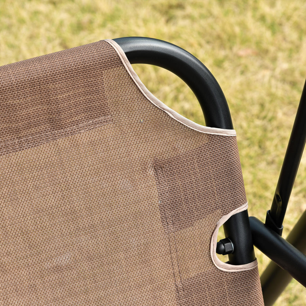 HOLLYWOODSCHAUKEL 2 Sitzer verstellbar braun - Braun, Metall (172/155/110cm) - LEBENLANG