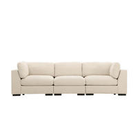 SOFFA Salerno 311 x 102 x 86 cm – beige - Beige, Textil/Plast (311/86/102cm) - ebuy24