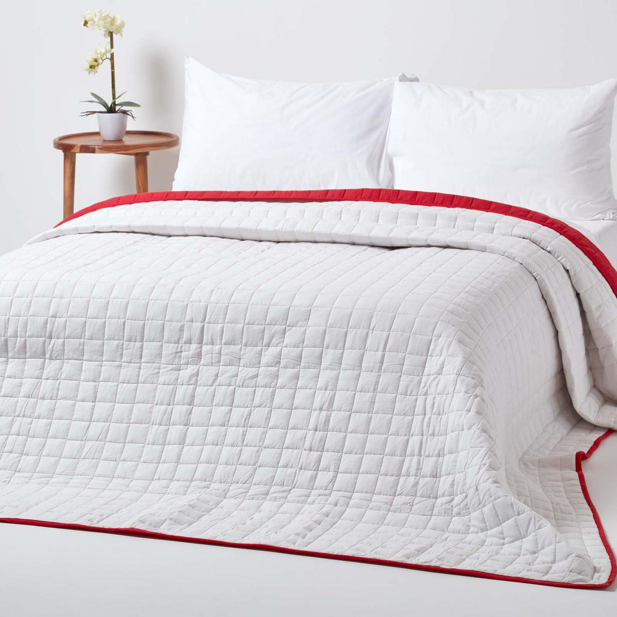 TAGESDECKE gesteppt mit Wende-Design, 150/200 cm - Rot, Textil (150/200cm) - Homescapes