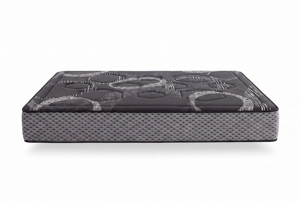 MATRATZE Titanium Black Multizone - 200X200 cm- Härtegrad H2/H3 - Schwarz, Textil (200/200cm) - Moonia