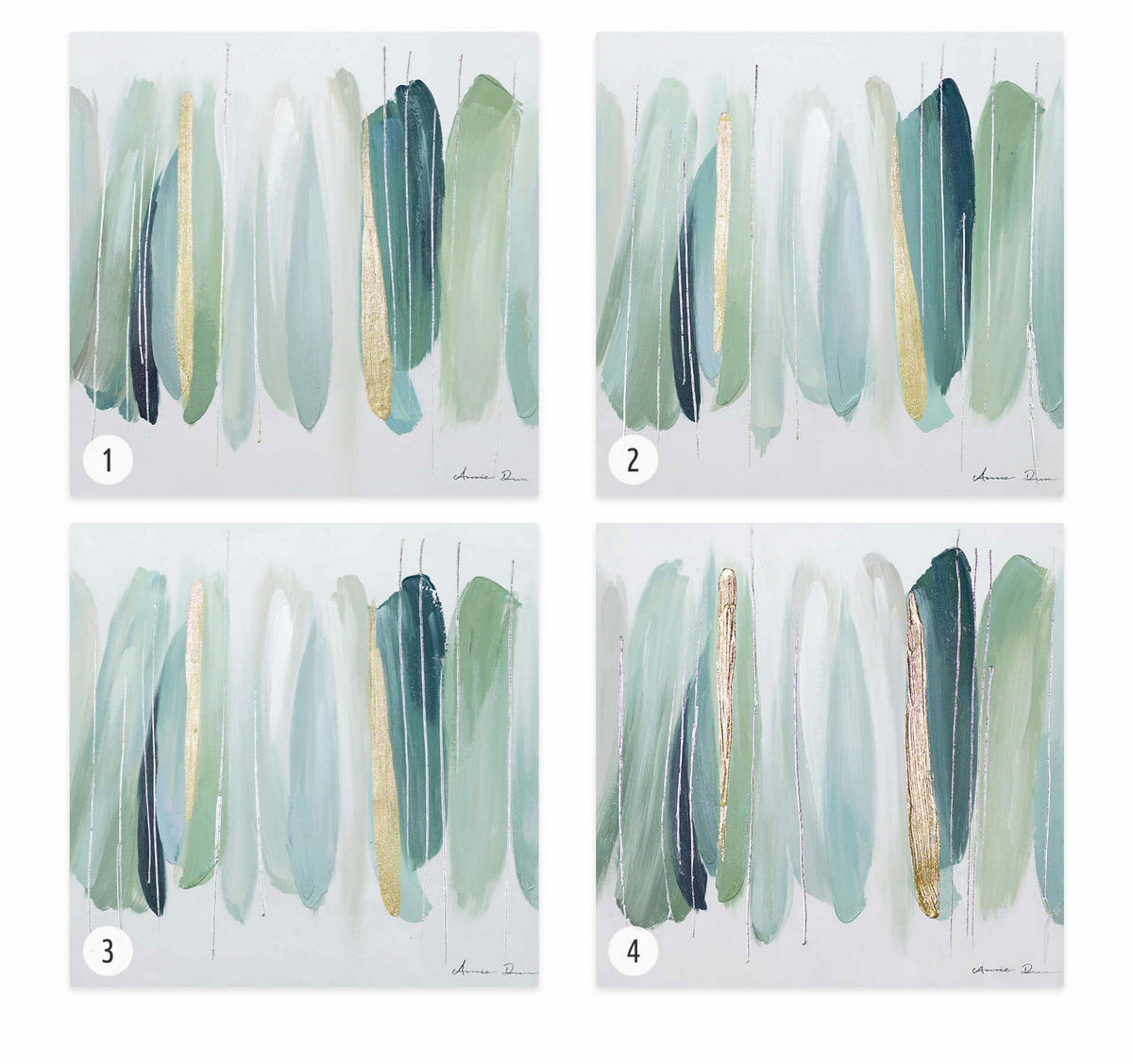 ÖLGEMÄLDE 60/60 cm - Grün, Holz/Textil (1.7/60cm) - KUNSTLOFT