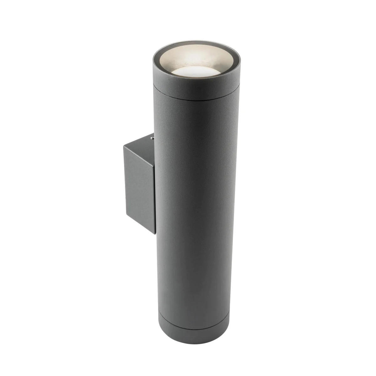 AUSSENWANDSTRAHLER Grau, Extragroß, Auf- und Abstrahlwinkel, GU10 - Dunkelgrau/Anthrazit, Metall (7.5/30/11cm) - CGC Europe