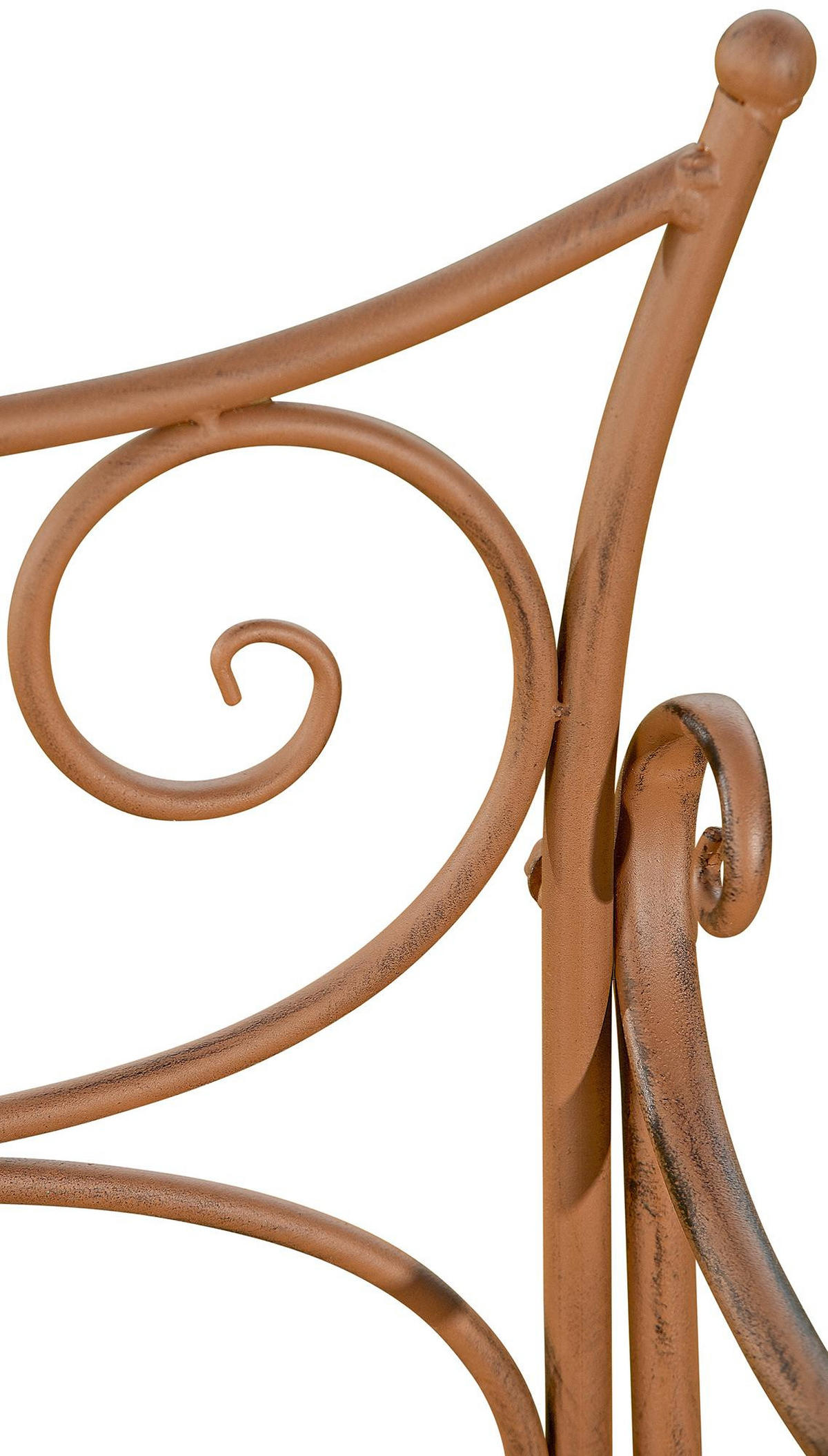 GARTENBANK Todor Metall Braun 113x47x89cm Metallbank - Braun, Metall (113/89/47cm) - DELUKE