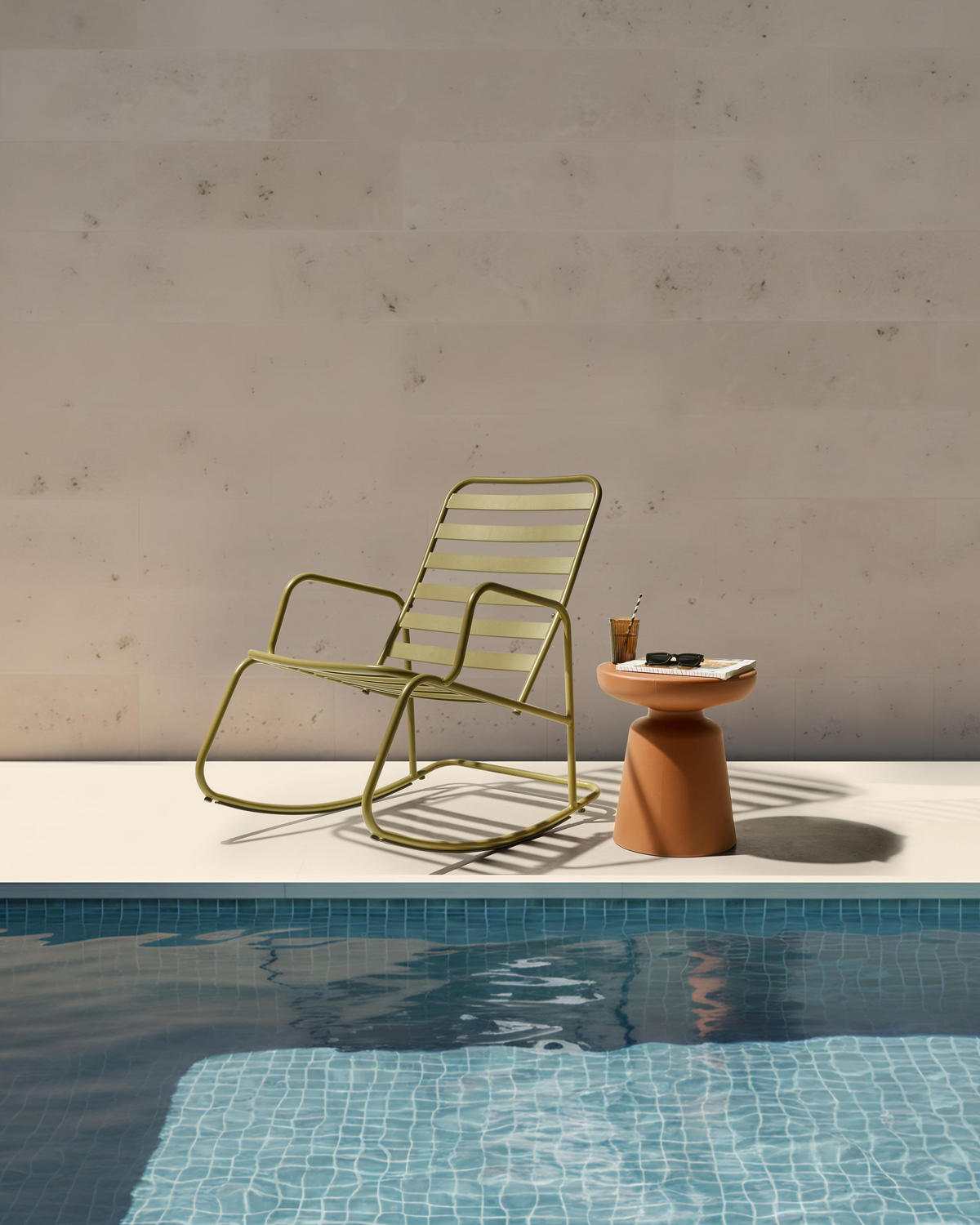 GARTEN-SCHAUKELSTUHL Olivgrün Turi - Olivgrün, Metall (66/92/96cm) - Beliani