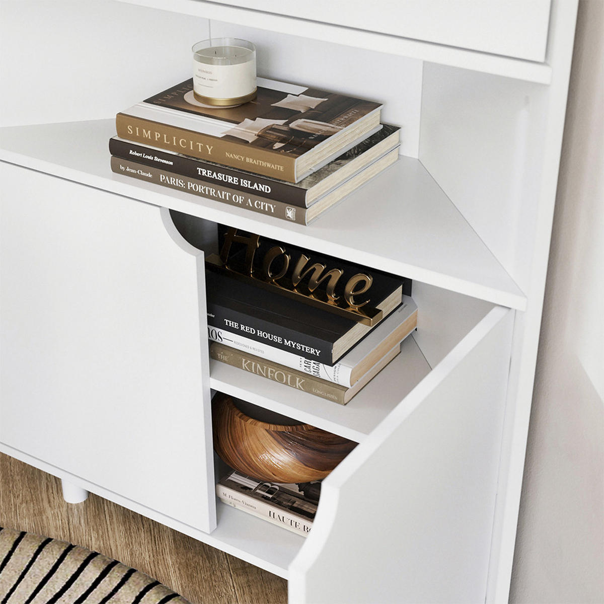 KREDENC Inaro Bílá - bílá, kompozitní dřevo (79/96/27.2cm) - Vicco