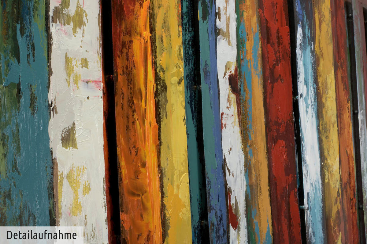 METALLBILD Bunt 120/60 cm - Multicolor, Metall (120/60cm) - KUNSTLOFT