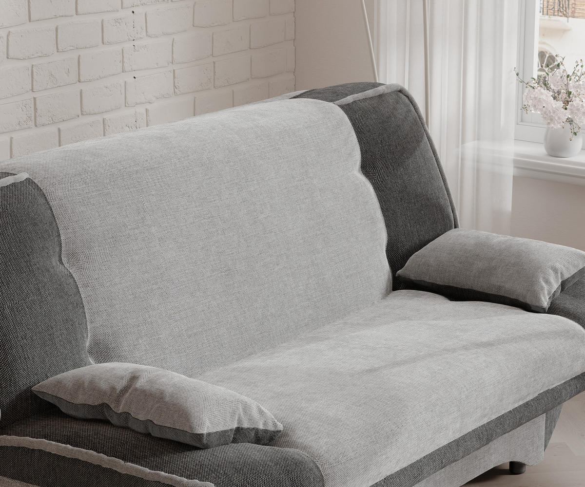 SCHLAFSOFA ORLIN mit Bettkasten Dunkelgrau/Hellgrau - Dunkelgrau, Holzwerkstoff/Kunststoff (200/85/90cm) - Idohome