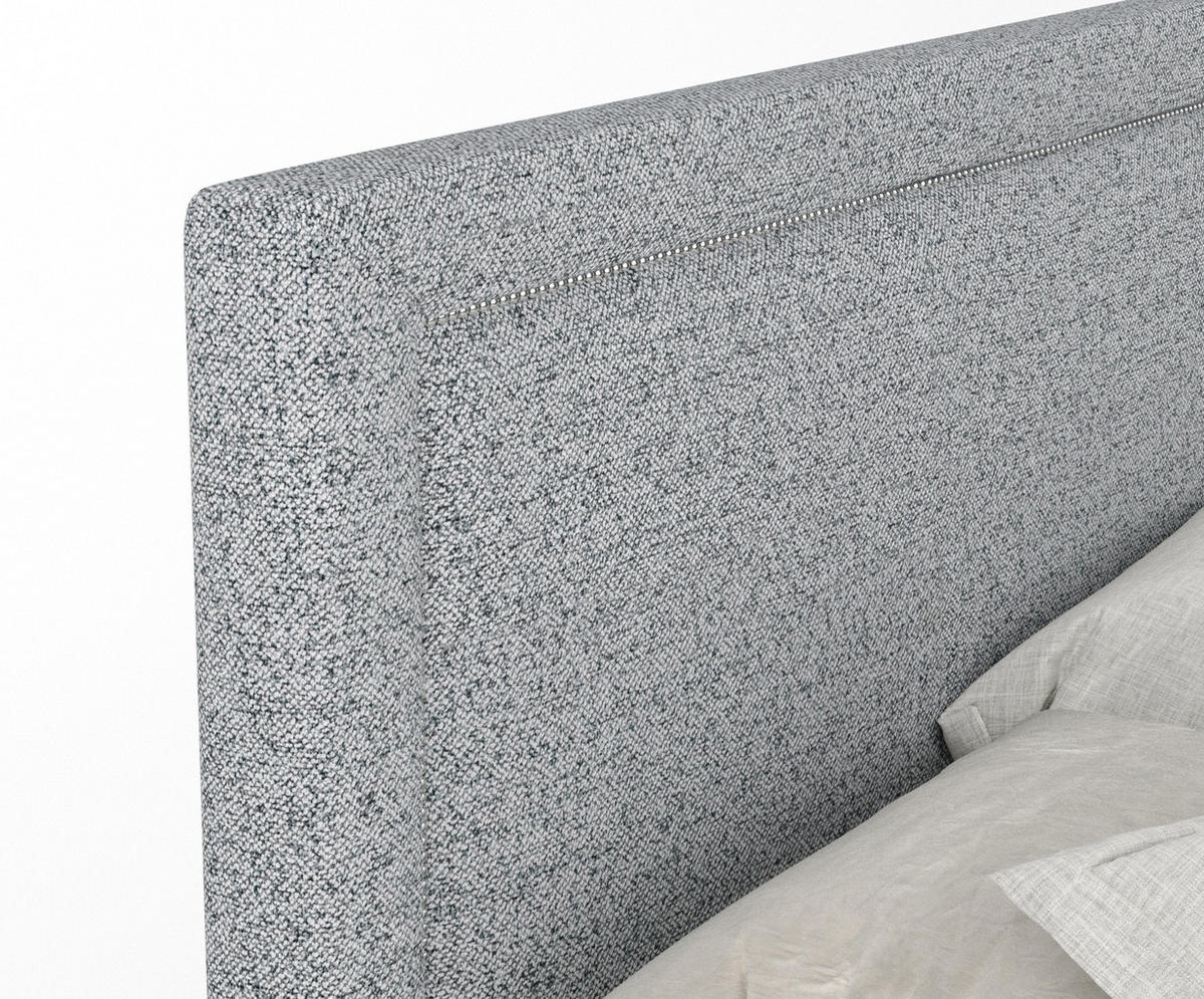 BOXSPRINGBETT Lavenda Grau 140/200 cm - Schwarz/Grau, Holz/Holzwerkstoff (140/200cm) - Maison de Reve